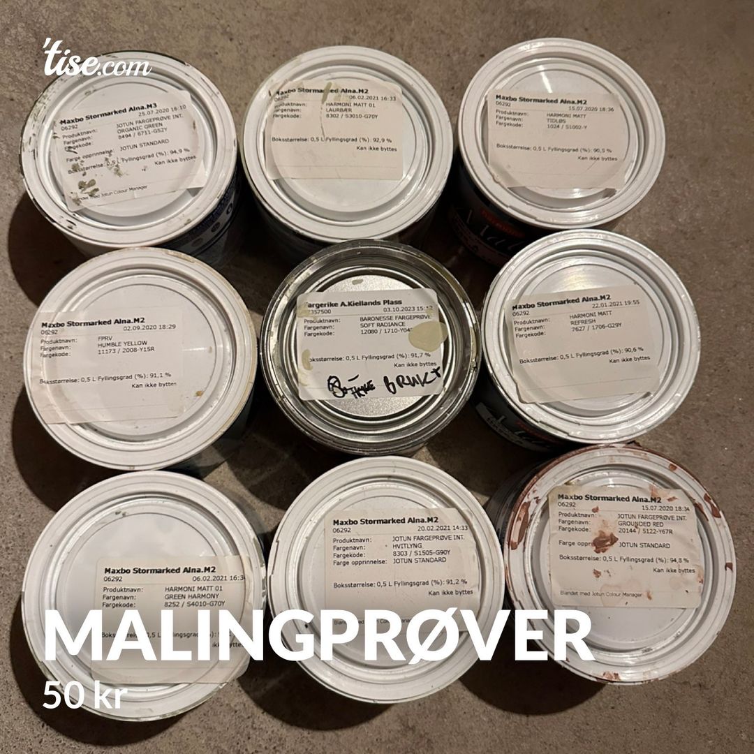 Malingprøver