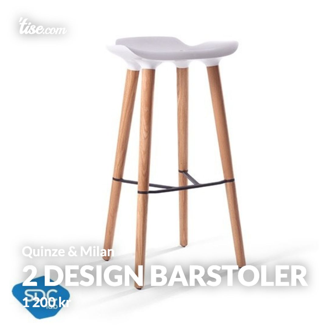 2 design barstoler