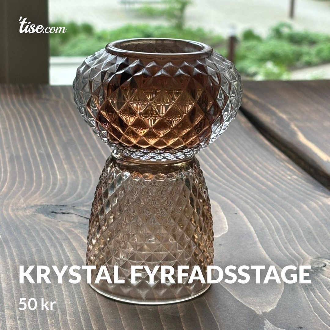 Krystal fyrfadsstage