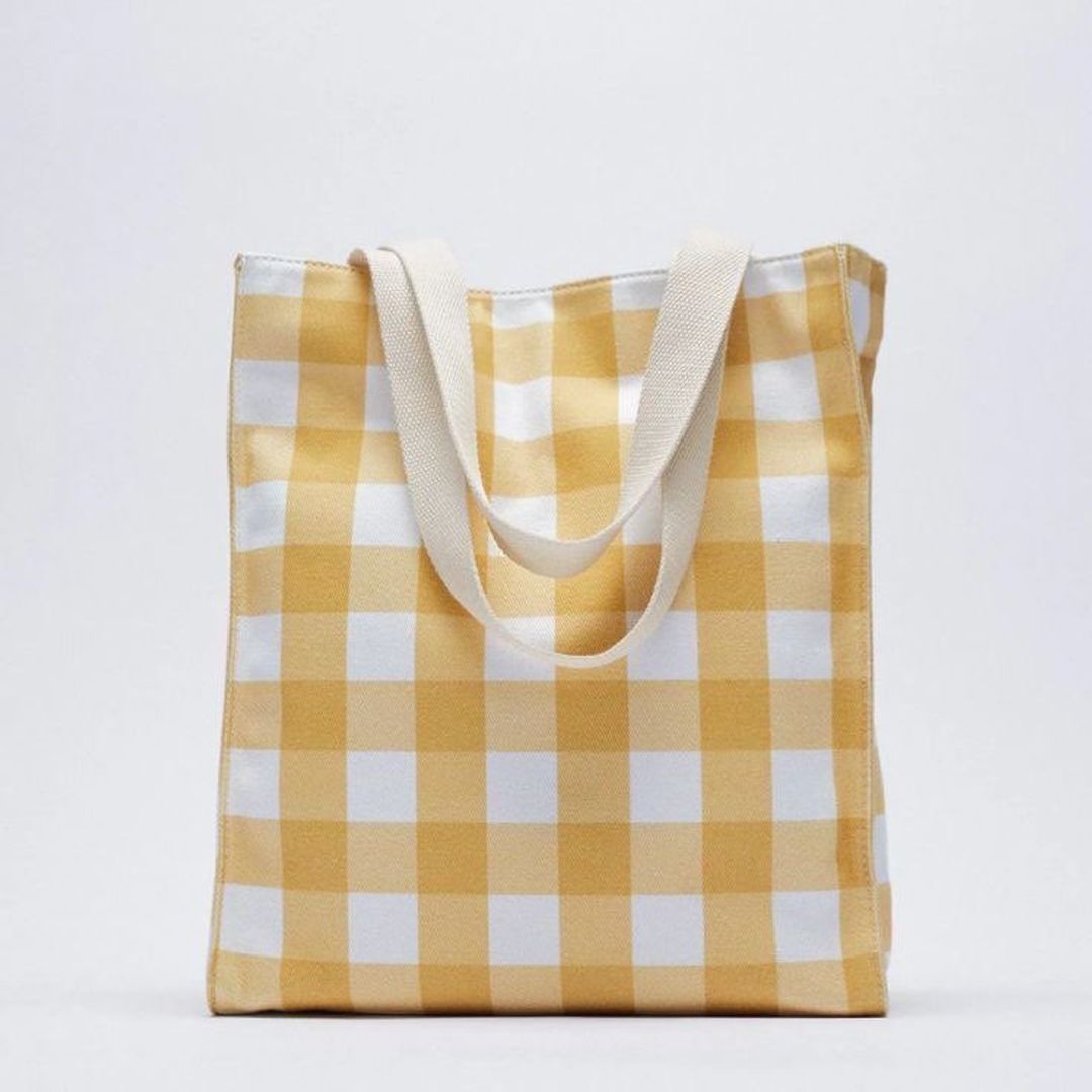 GINGHAM TOTE BAG