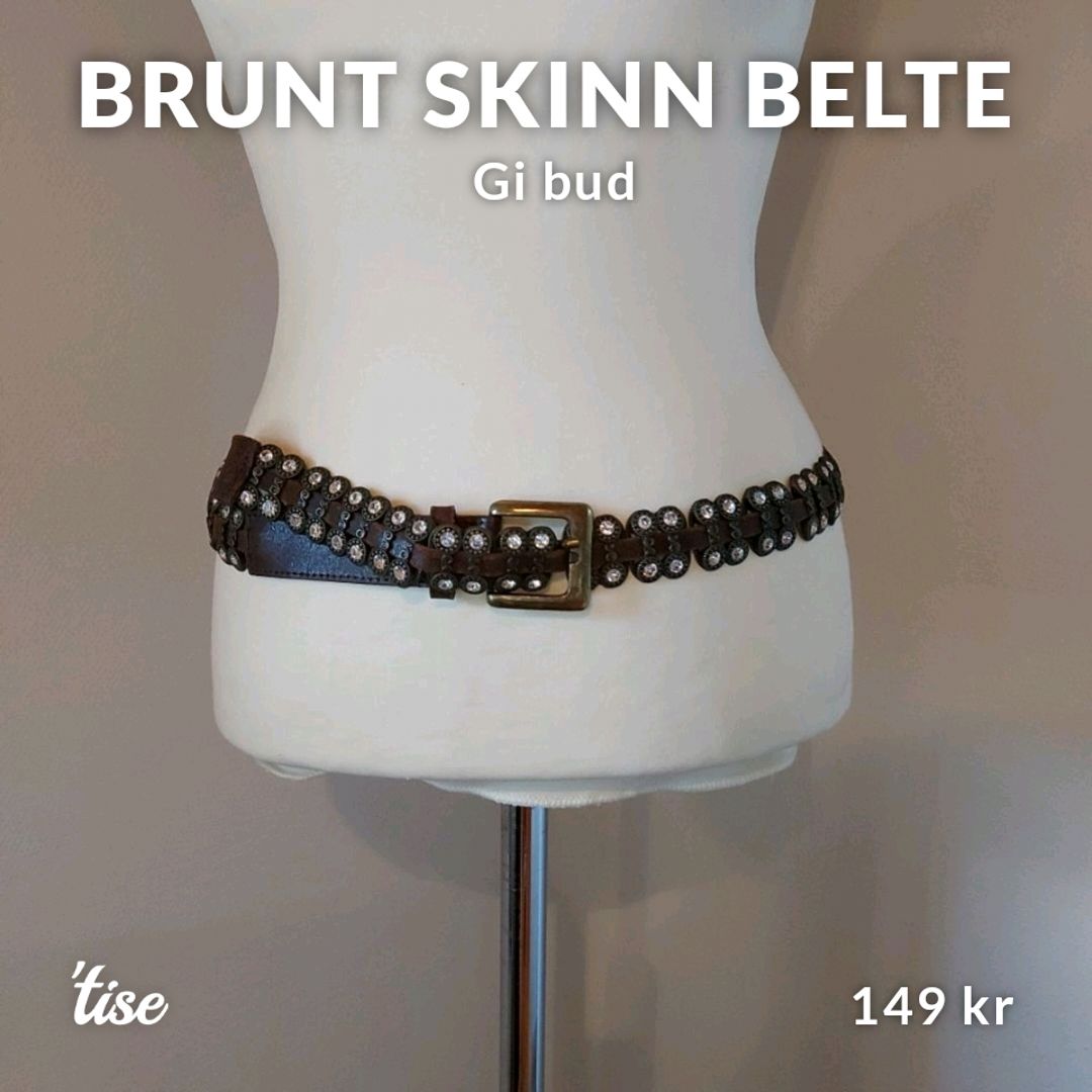 Brunt Skinn Belte