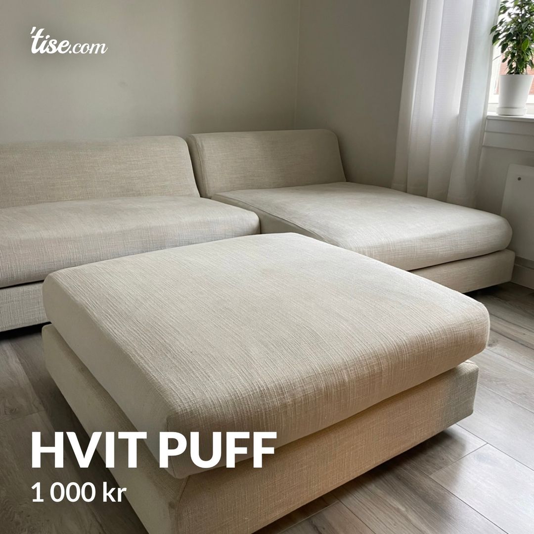 Hvit puff