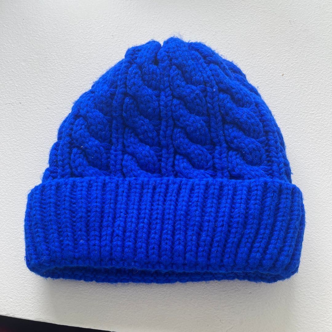 Electric blue beanie