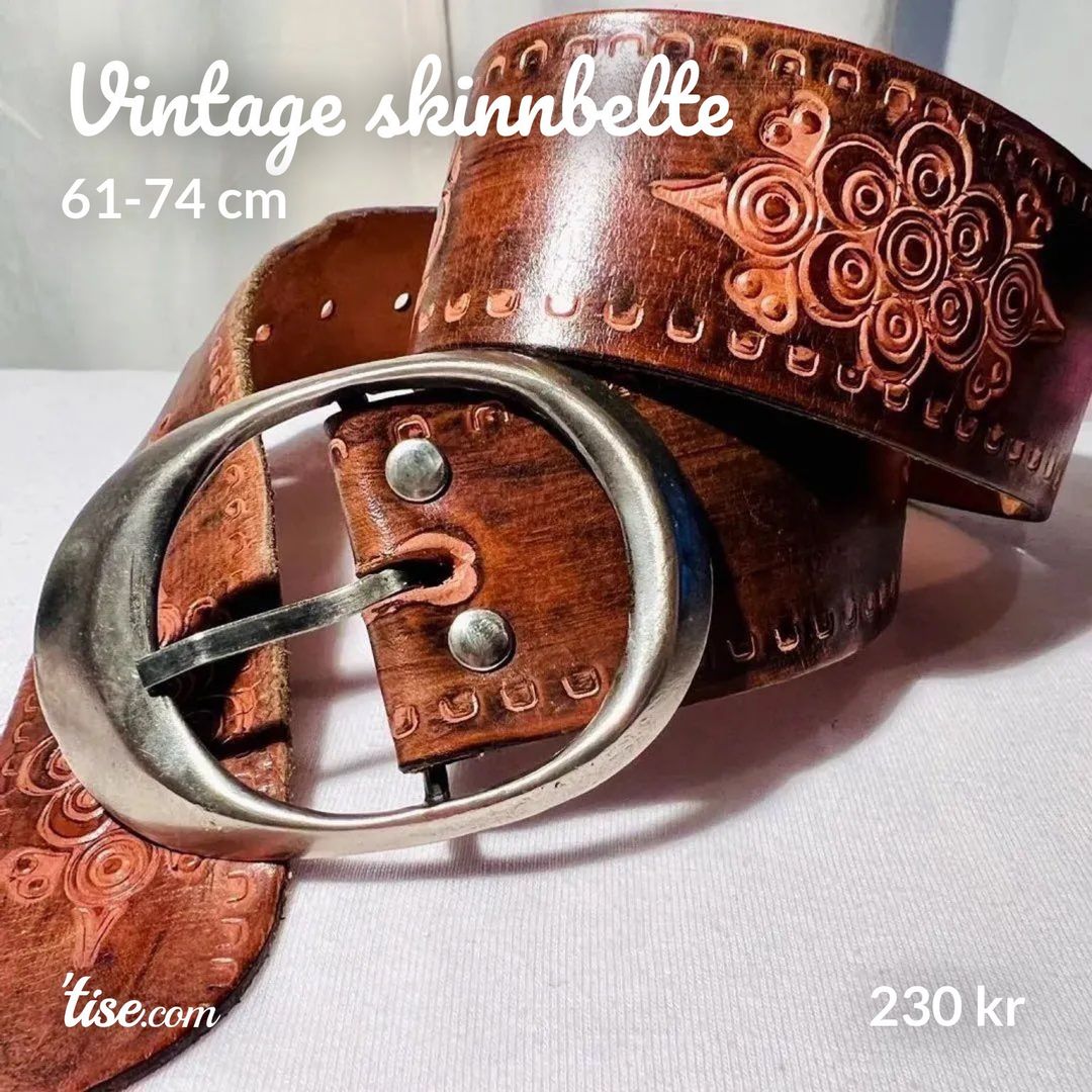 Vintage skinnbelte