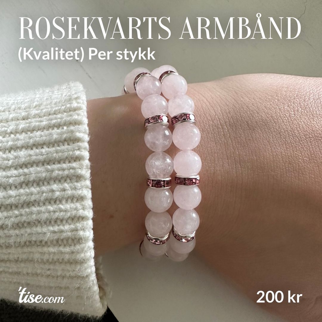 Rosekvarts armbånd