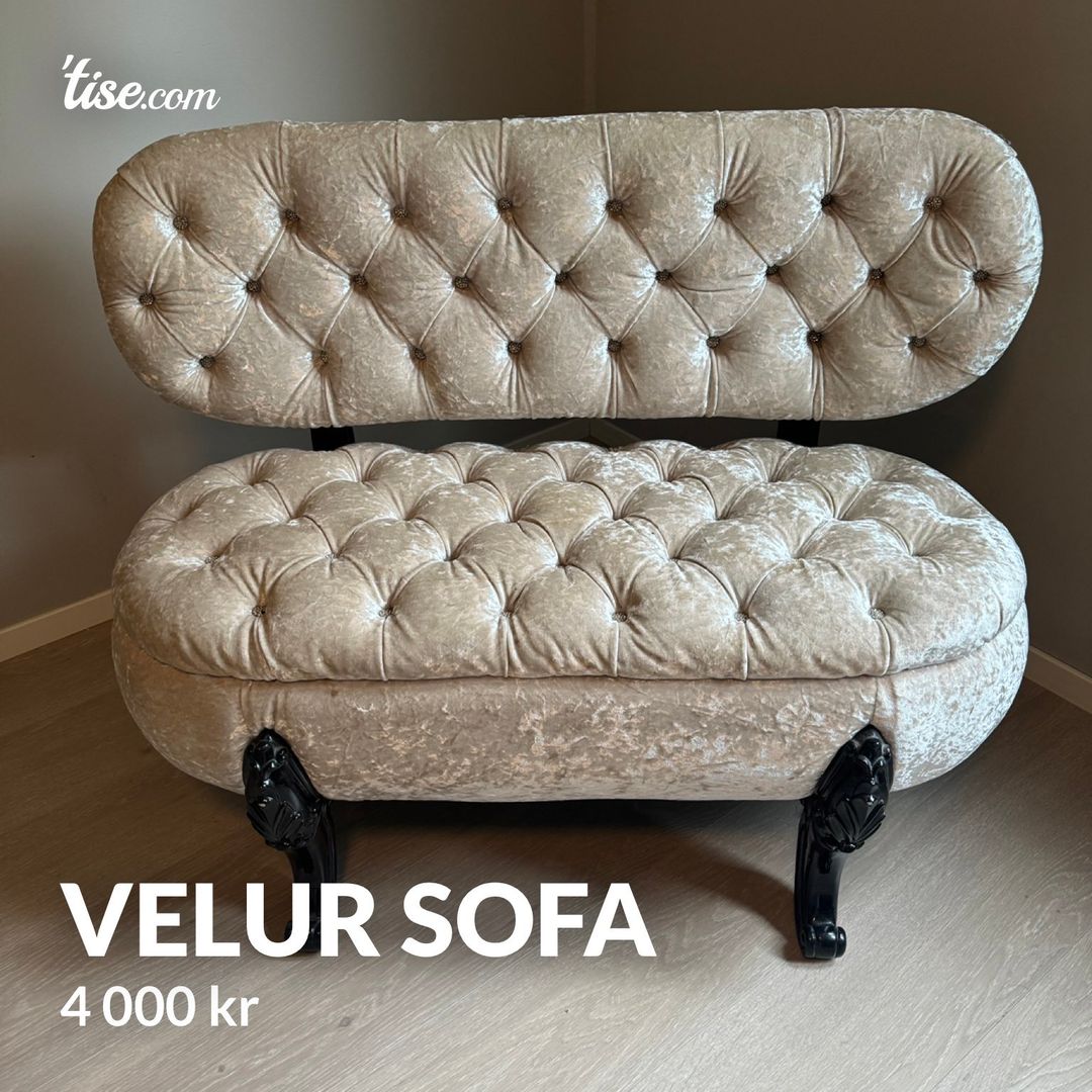 Velur sofa