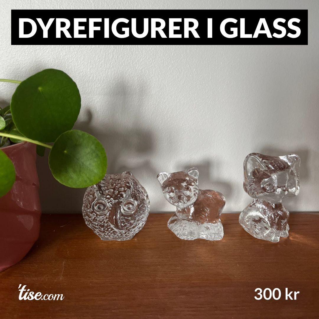 Dyrefigurer i glass