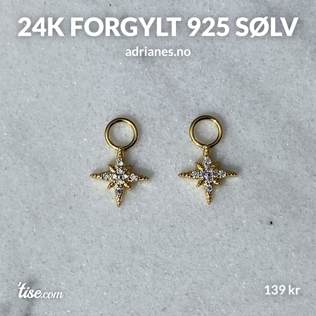 24k forgylt 925 sølv