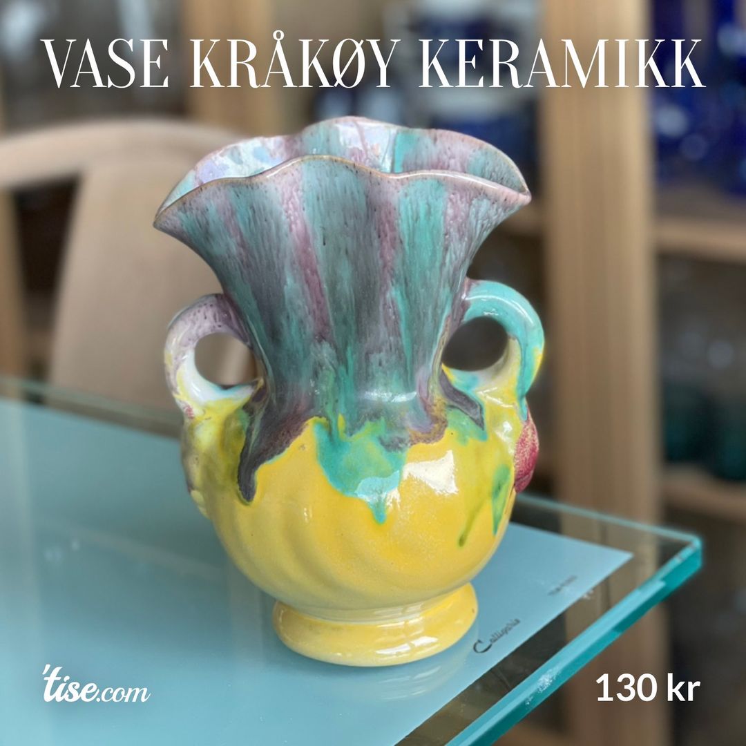 Vase kråkøy keramikk