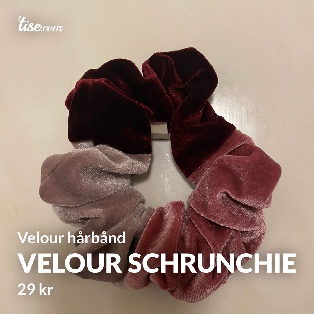 Velour schrunchie