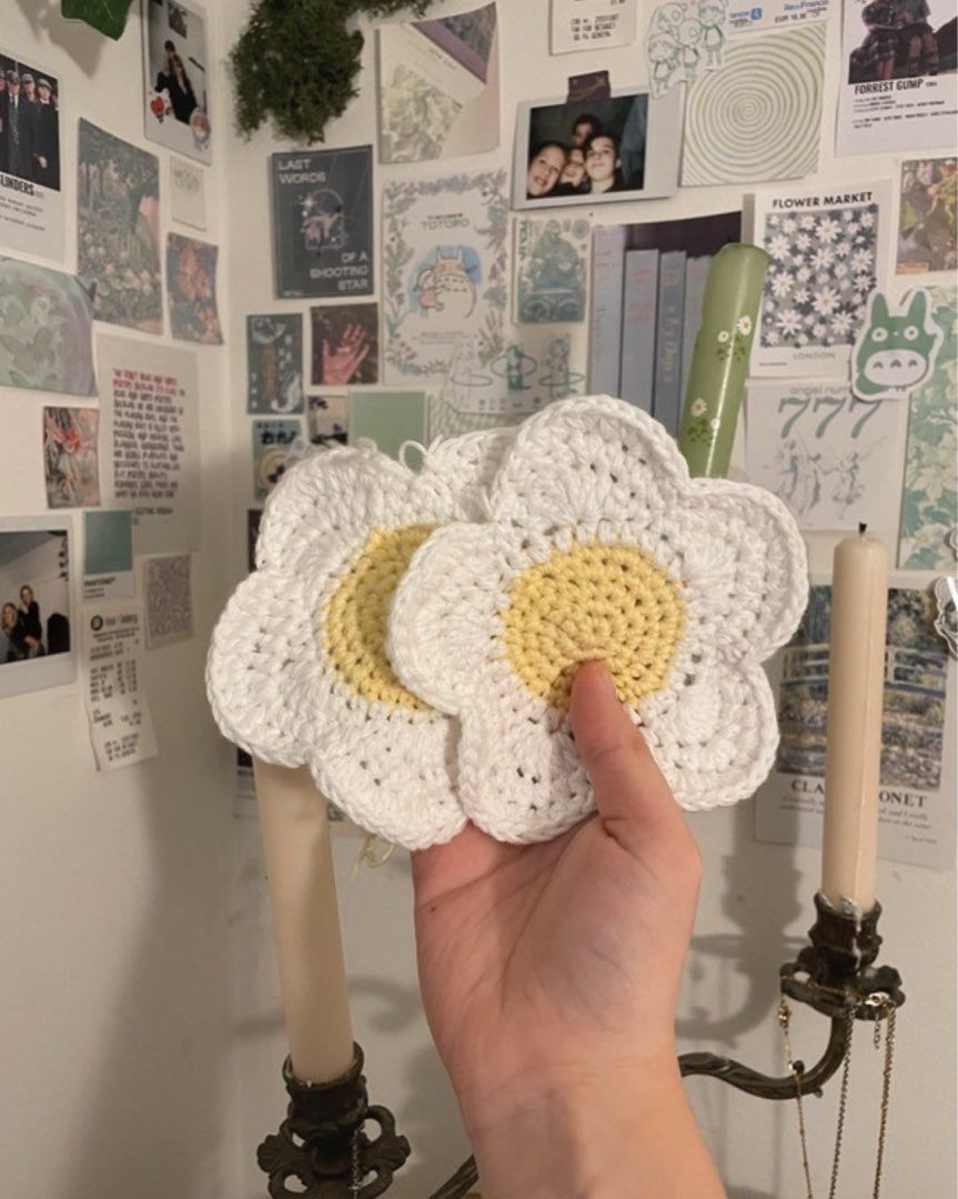 crocheted coasters