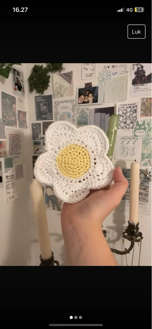 crocheted coasters