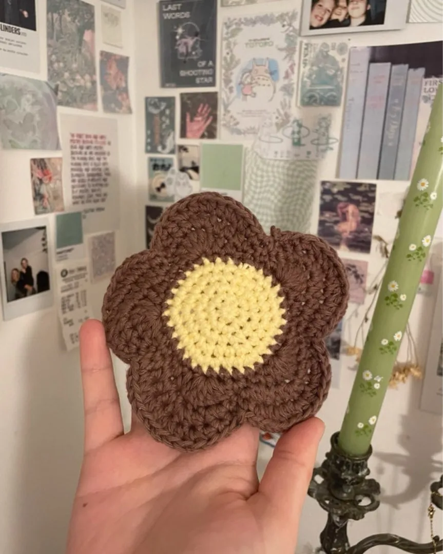 crocheted coasters