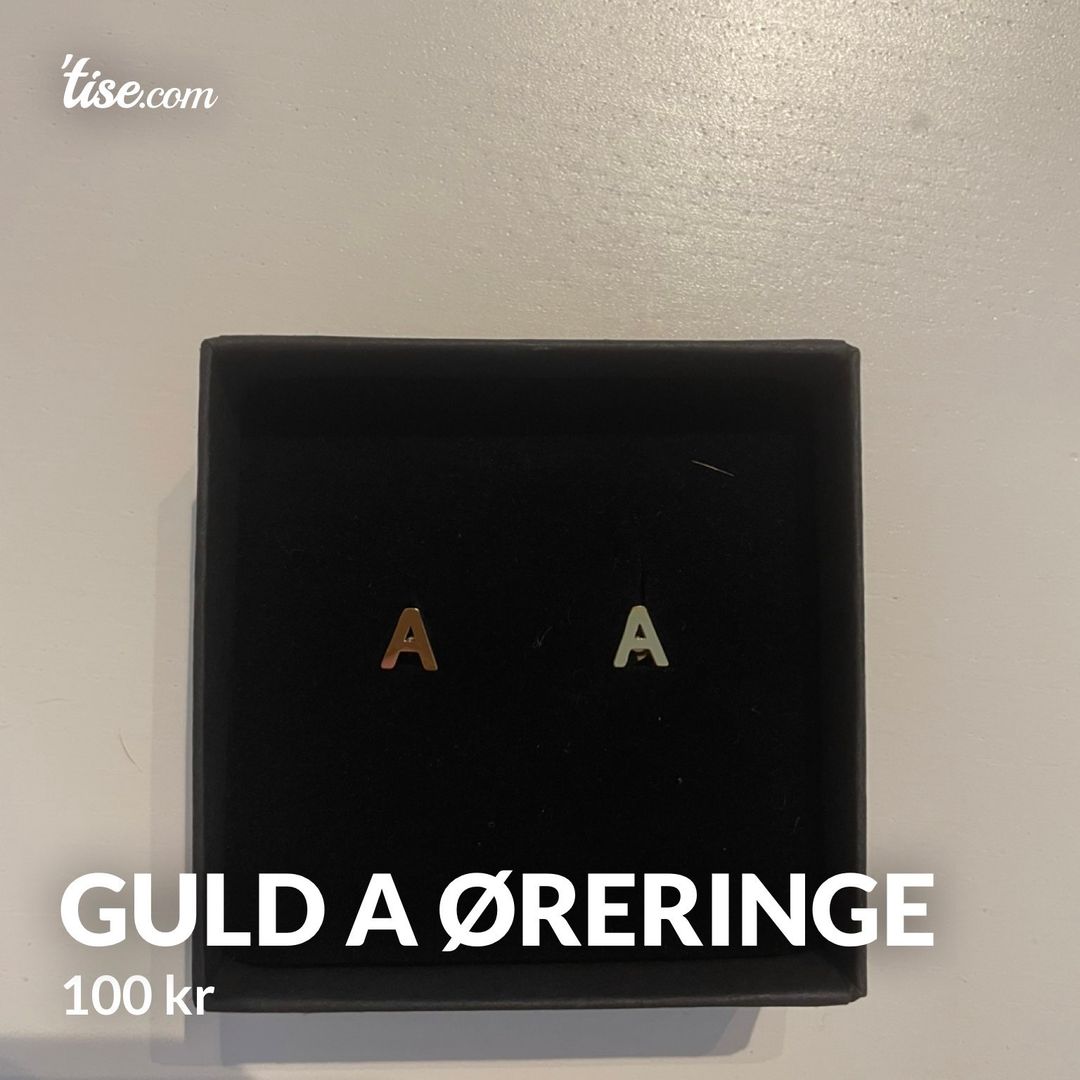 Guld A øreringe