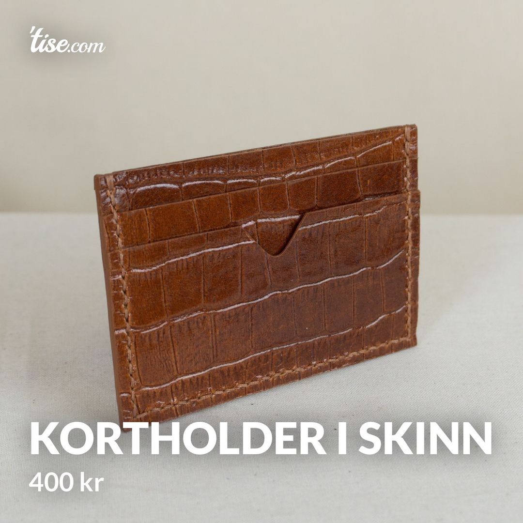 Kortholder i skinn