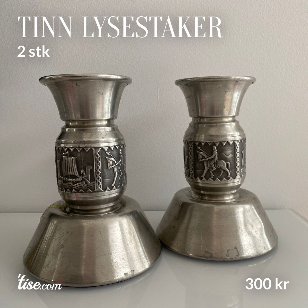 Tinn lysestaker