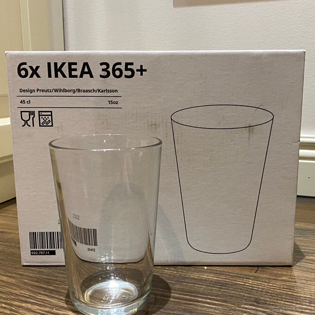 6x IKEA juomalasi