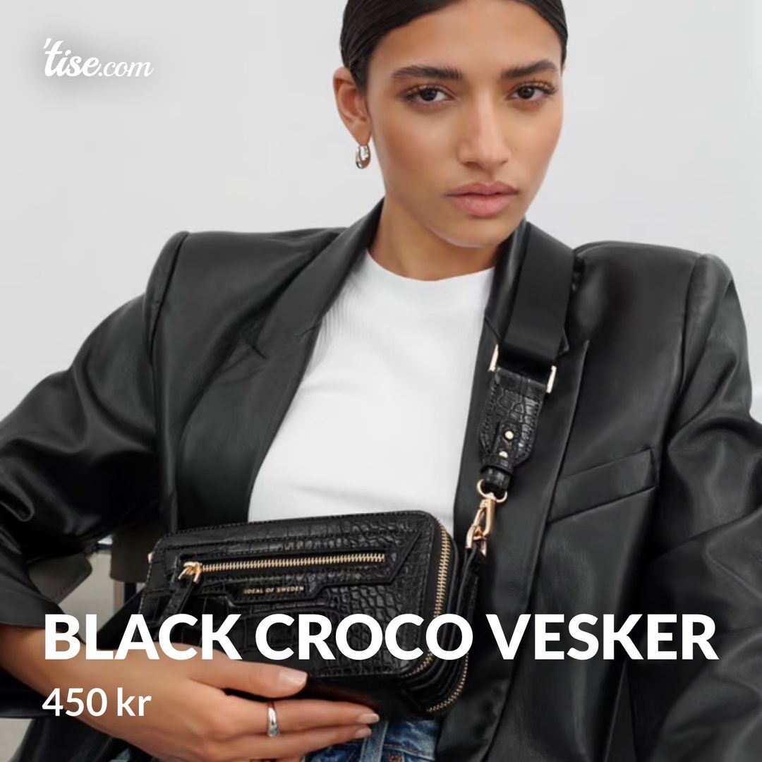 Black croco vesker