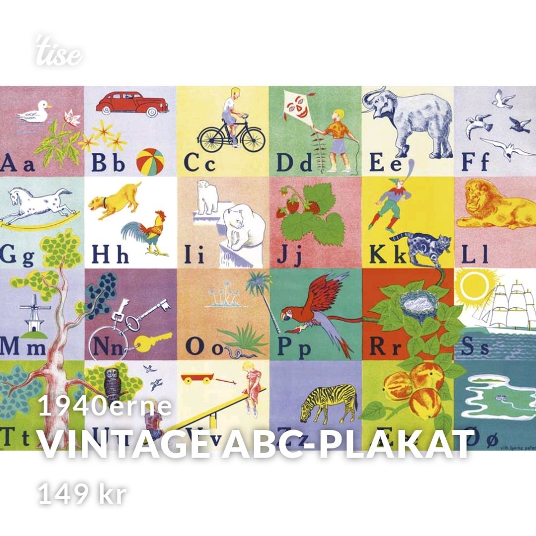 Vintage ABC-plakat