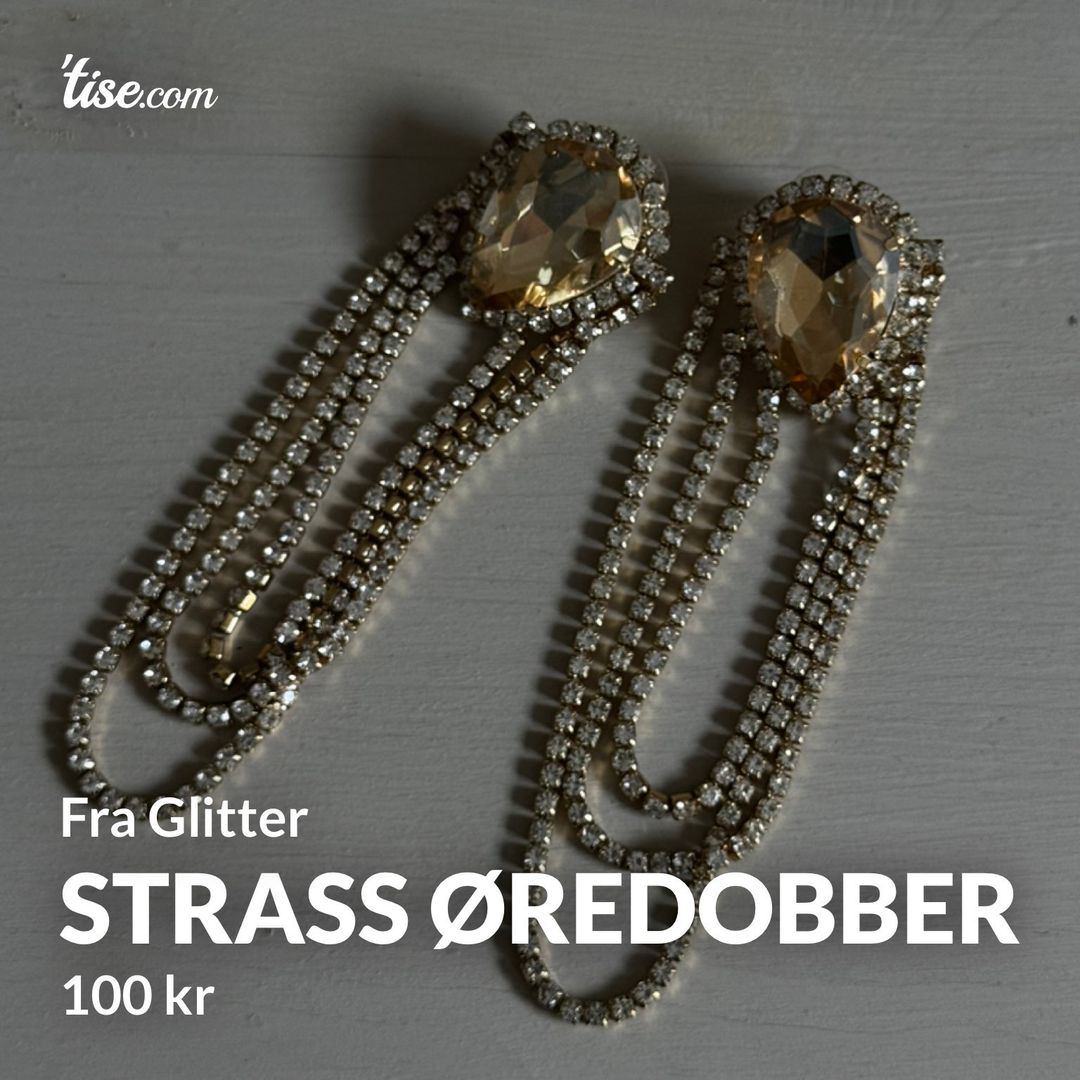 Strass øredobber