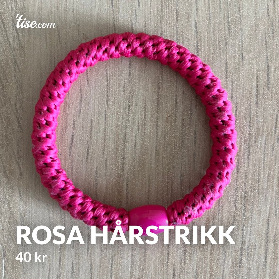 Rosa hårstrikk