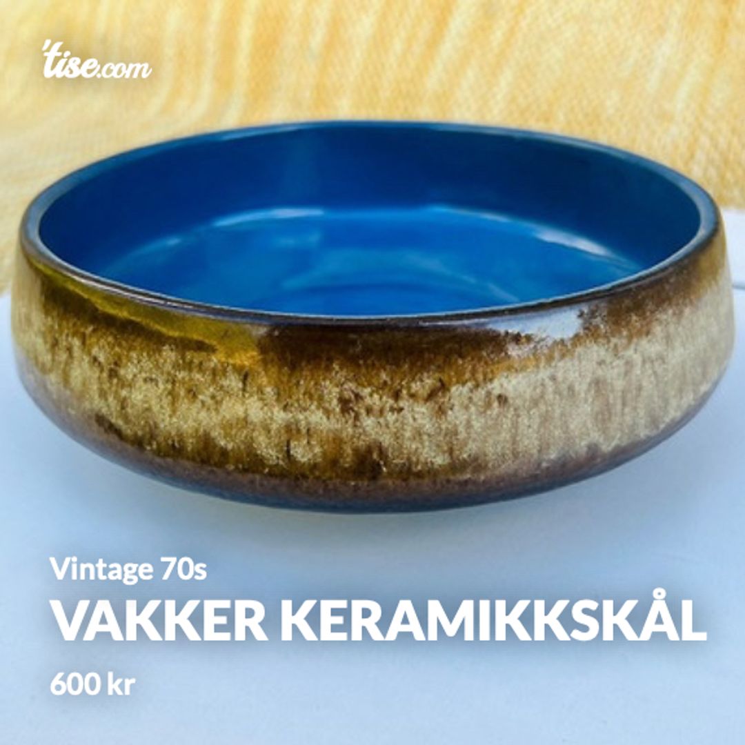 Vakker keramikkskål