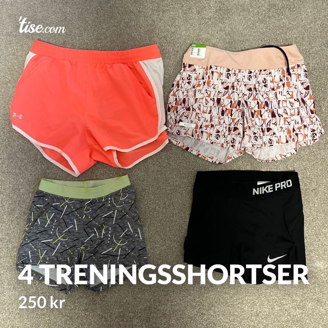 4 treningsshortser