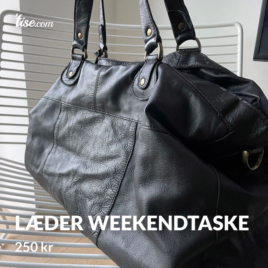 Læder weekendtaske