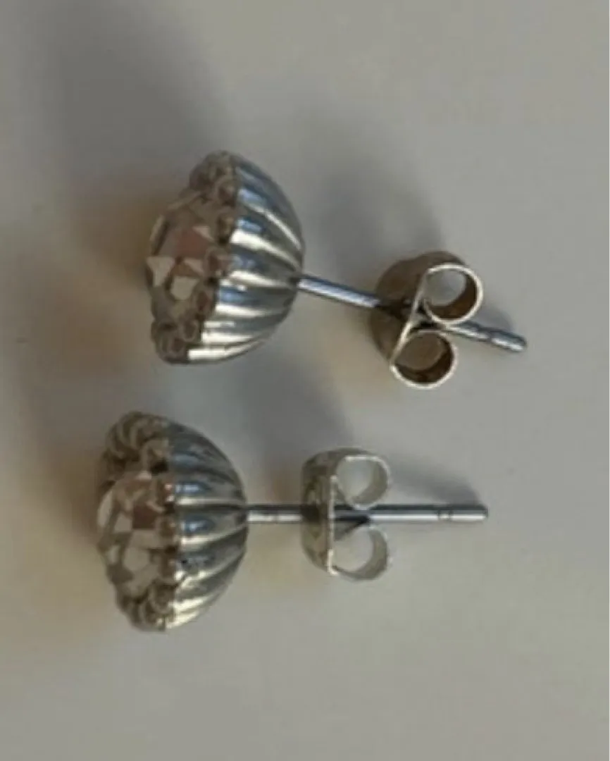 Silver gem earrings