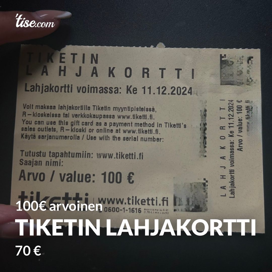 Tiketin lahjakortti