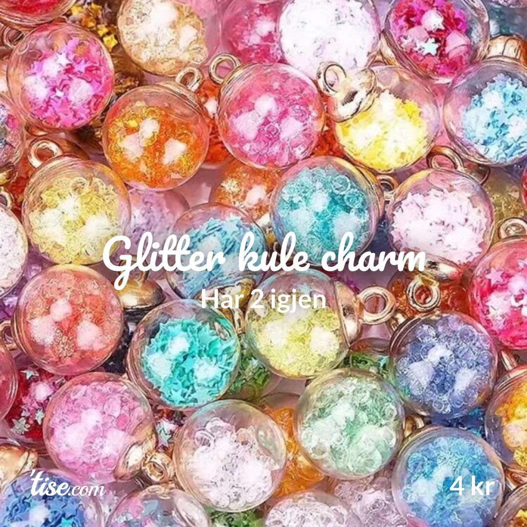 Glitter kule charm