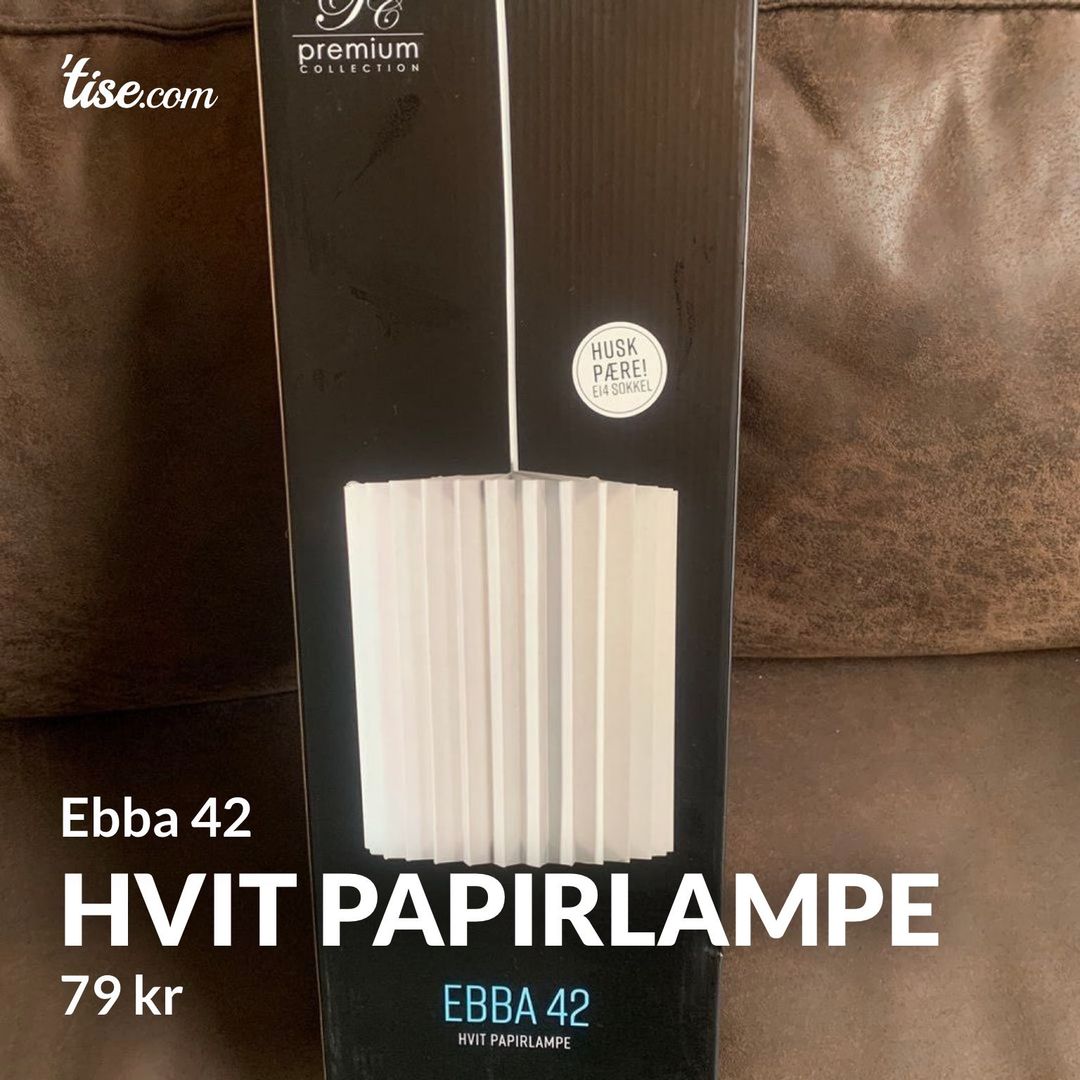 Hvit papirlampe