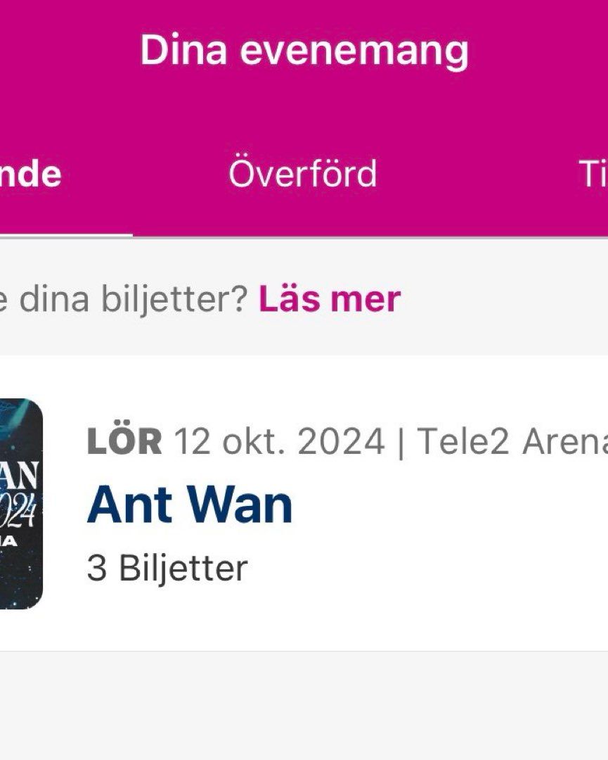 Ant Wan biljetter