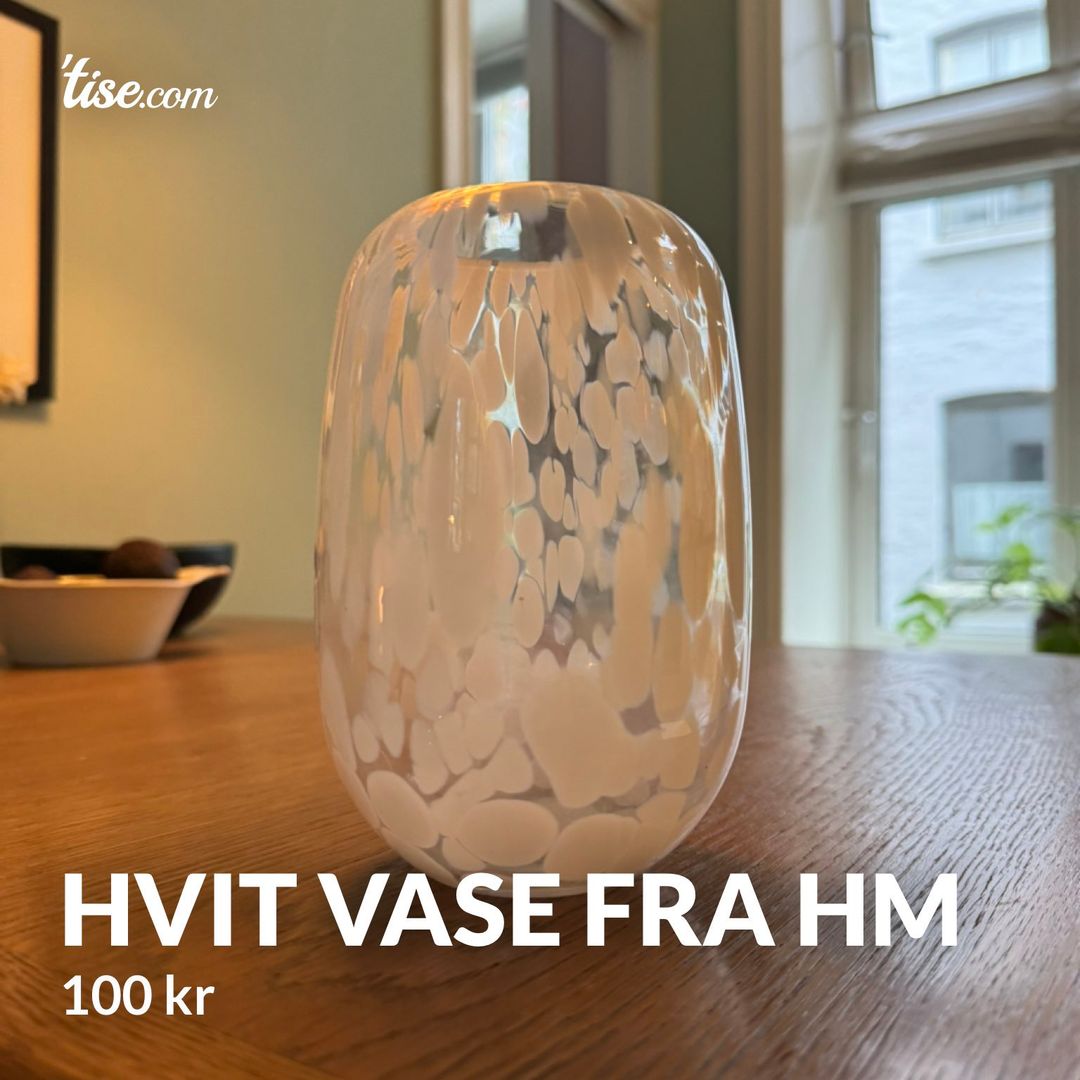 Hvit vase fra hm