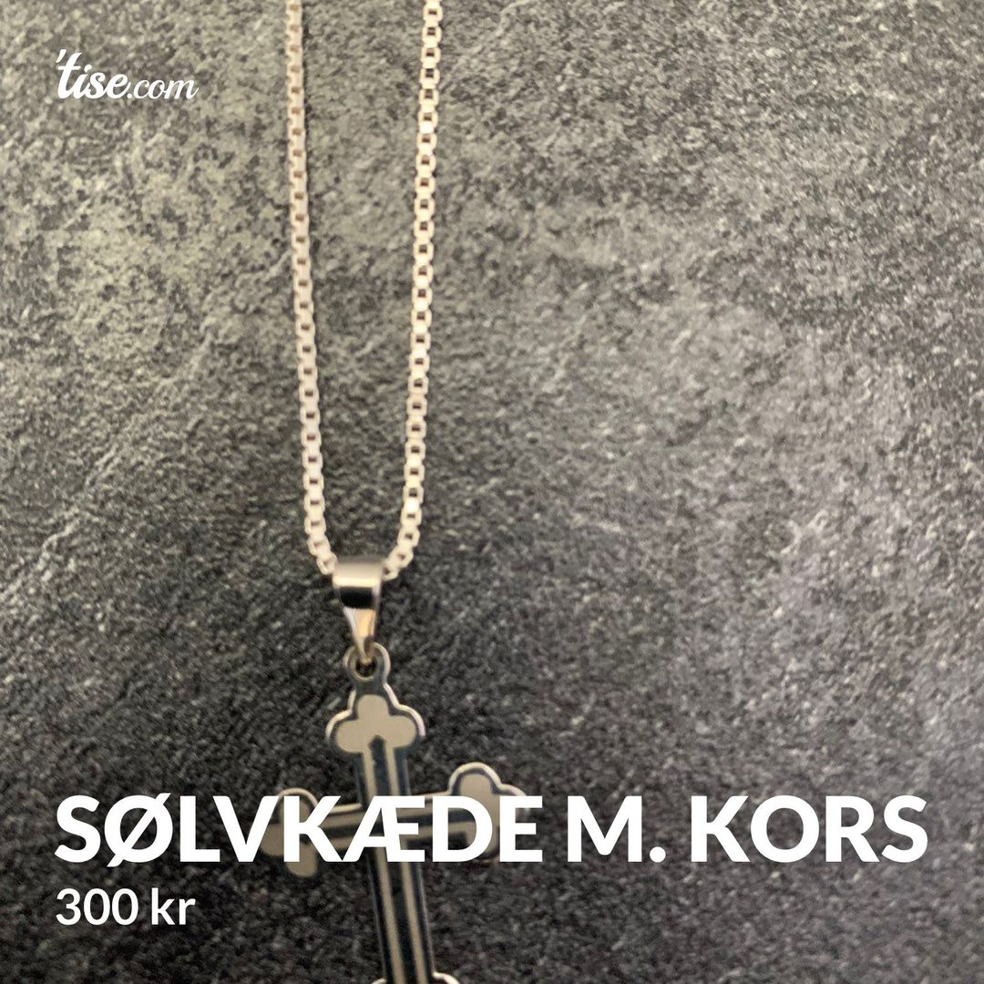 Sølvkæde m. Kors