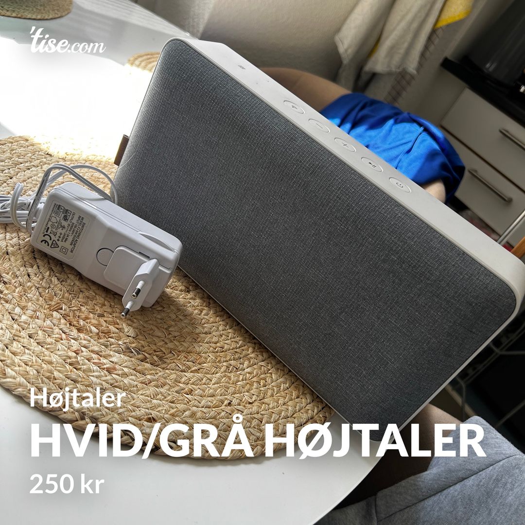 Hvid/grå Højtaler