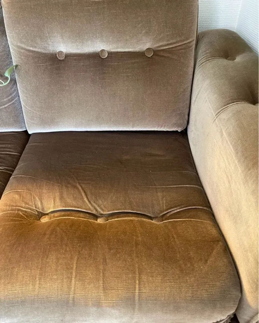 Vintage Velour Sofa