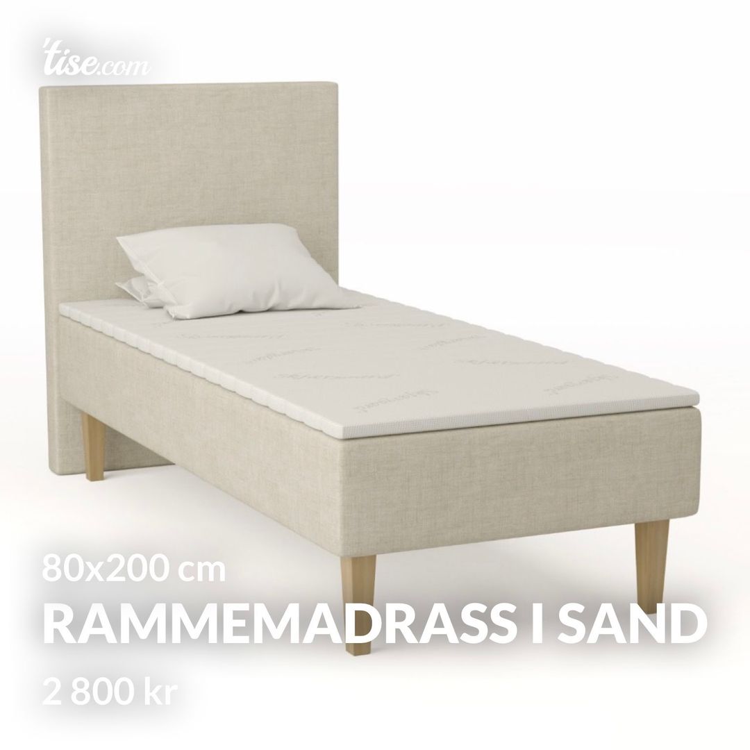 Rammemadrass i sand