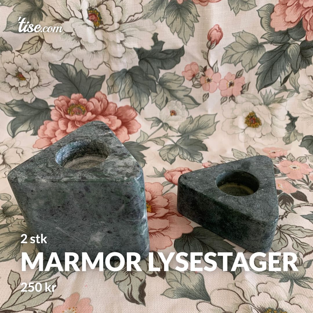 marmor lysestager