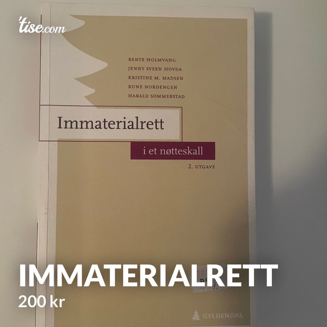 Immaterialrett