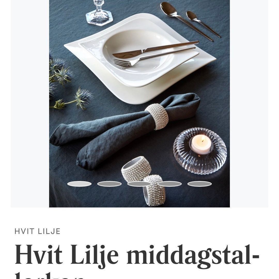 Hvitt Lilje servise