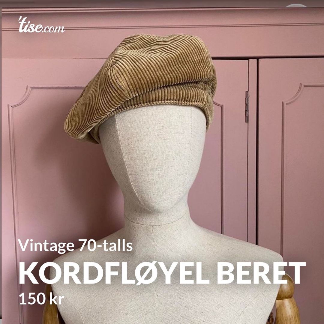 Kordfløyel beret