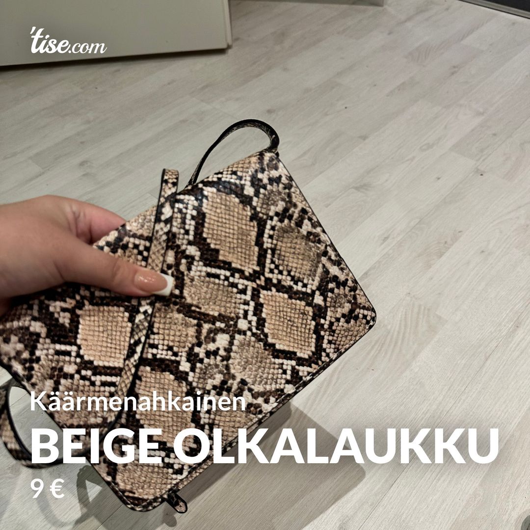 Beige olkalaukku