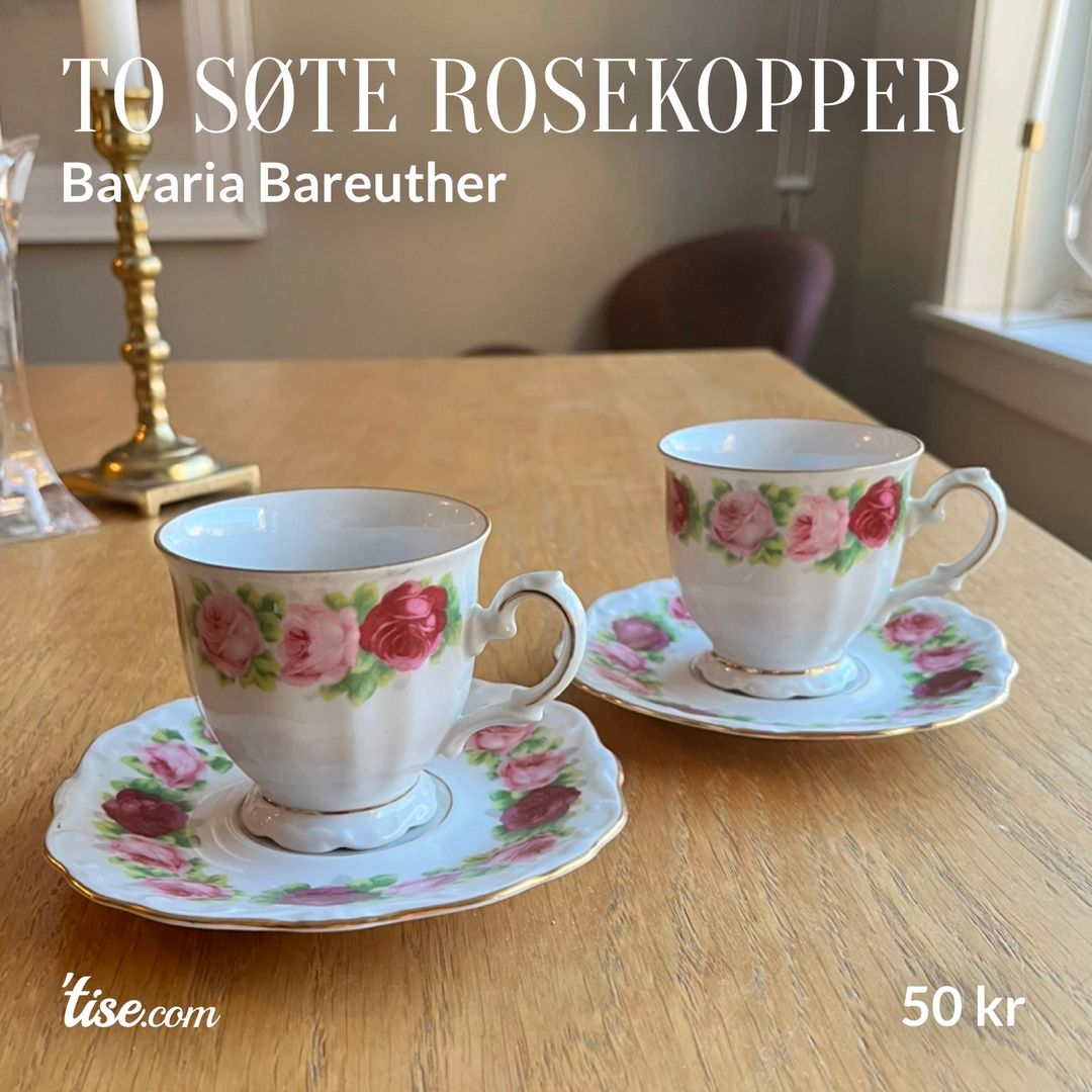 To søte rosekopper