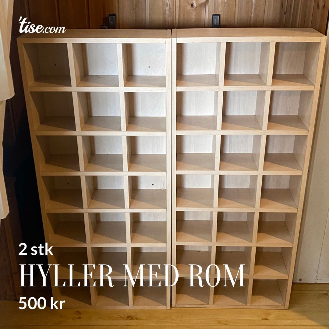 Hyller med rom