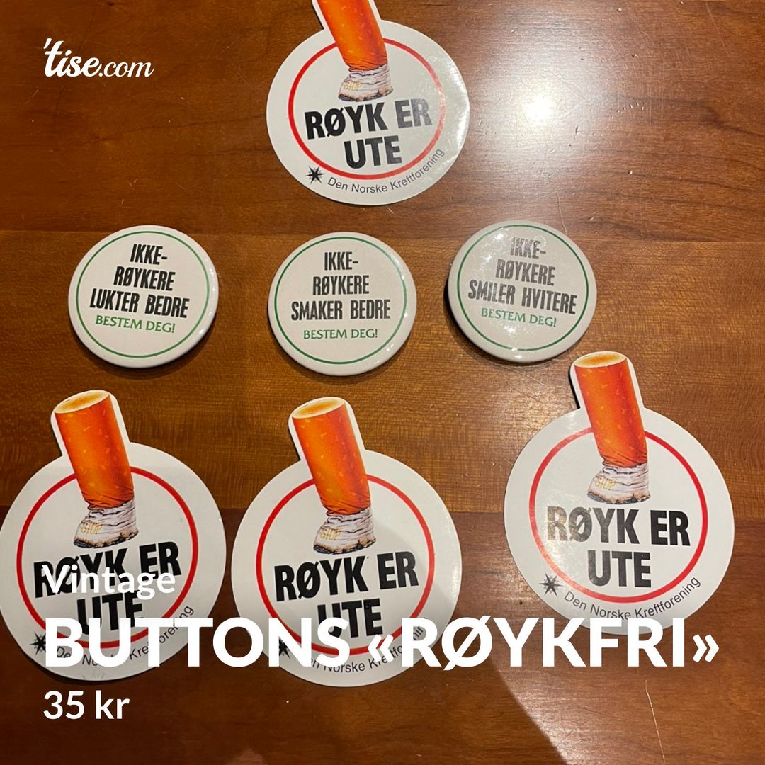 Buttons «røykfri»