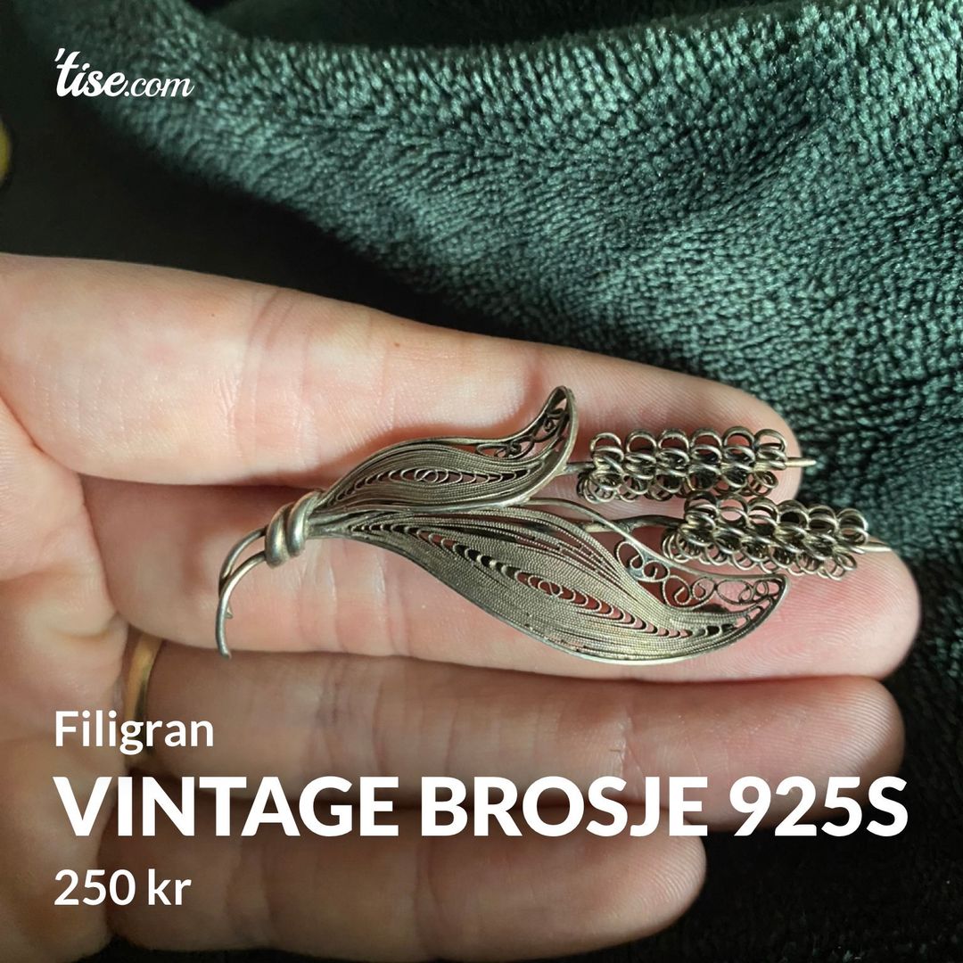 Vintage brosje 925s