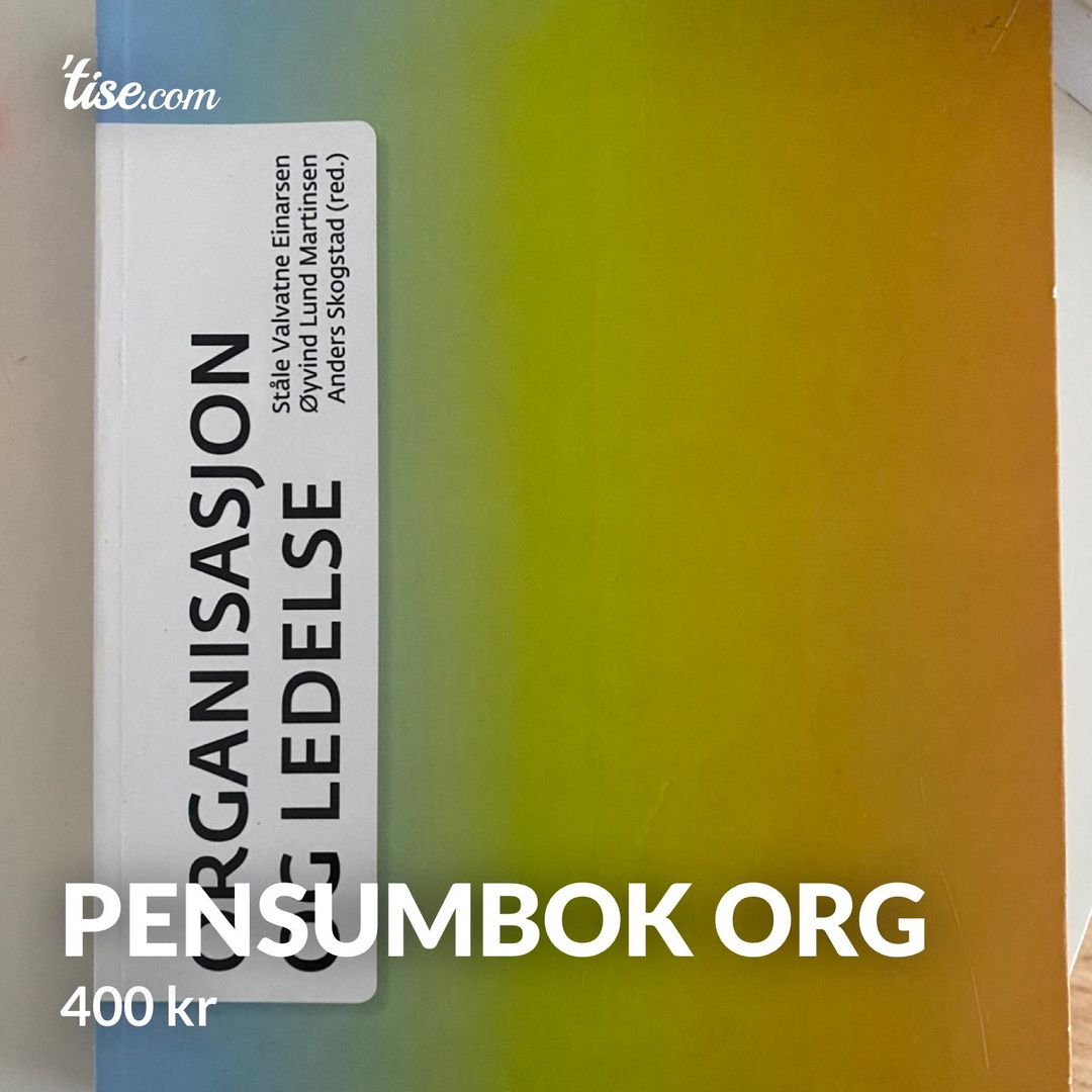 Pensumbok ORG