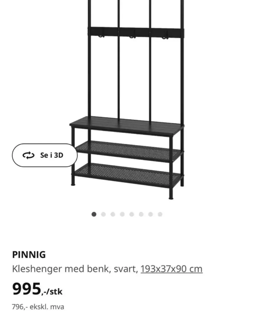 Pinnig skohylle