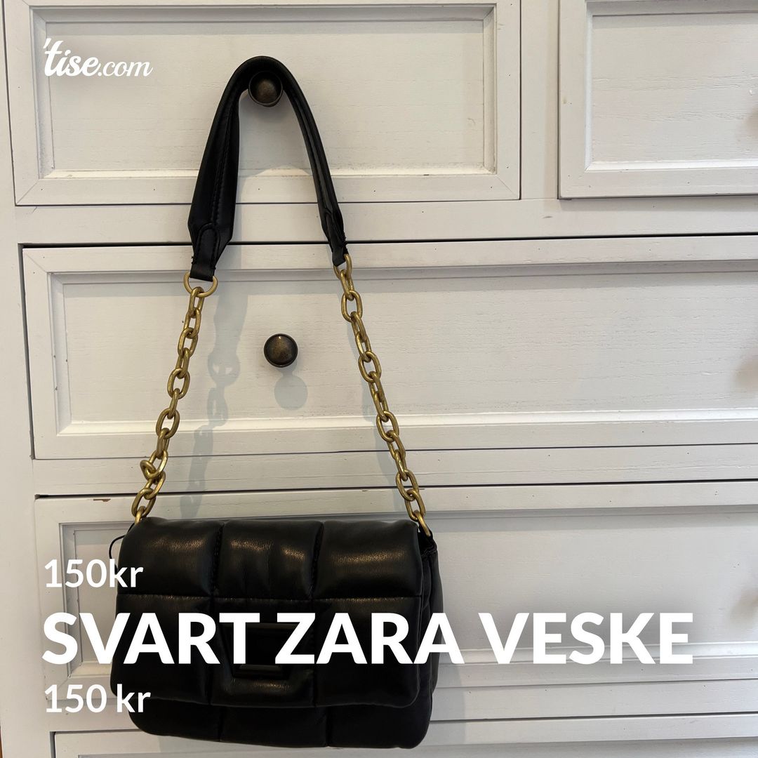 Svart zara veske